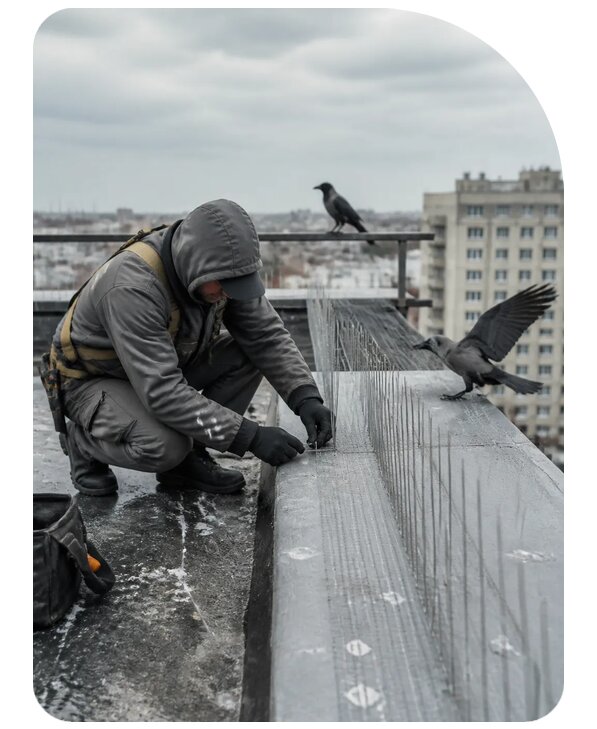 Защита от ворон под ключ в Жигулёвске по цене от 5060 р. | Сенат-Жгл